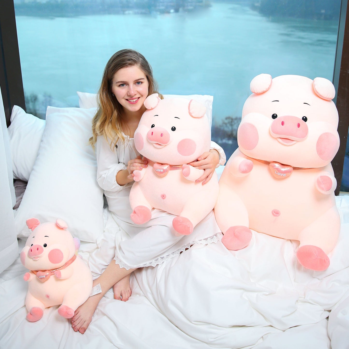 Giant Pig Pink Plush