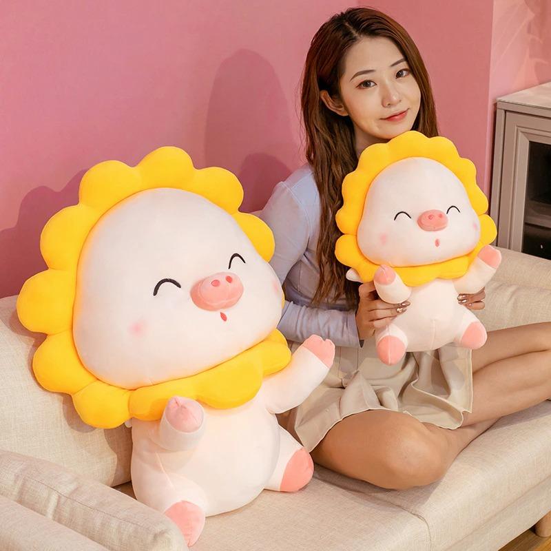 Pig with Sunflower Plush