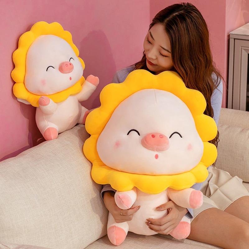 Pig with Sunflower Plush