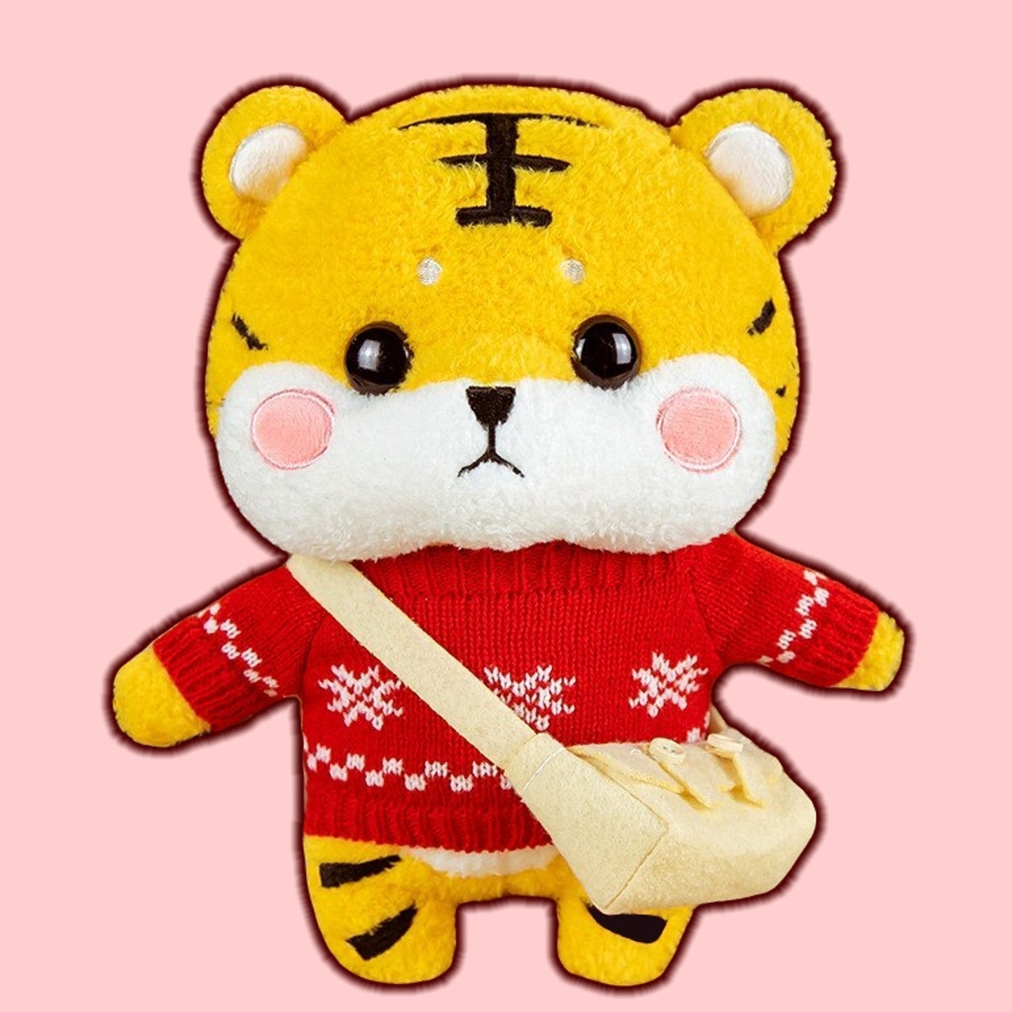 Kawaii Christmas Tiger Plush Toy