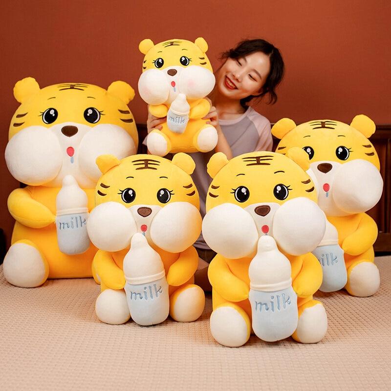 Tiger Hug baby bottle Plush Toy