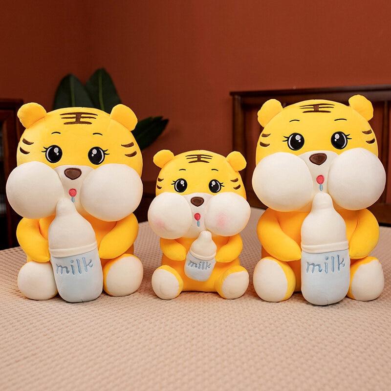 Tiger Hug baby bottle Plush Toy