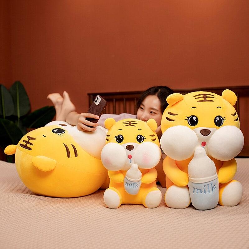 Tiger Hug baby bottle Plush Toy