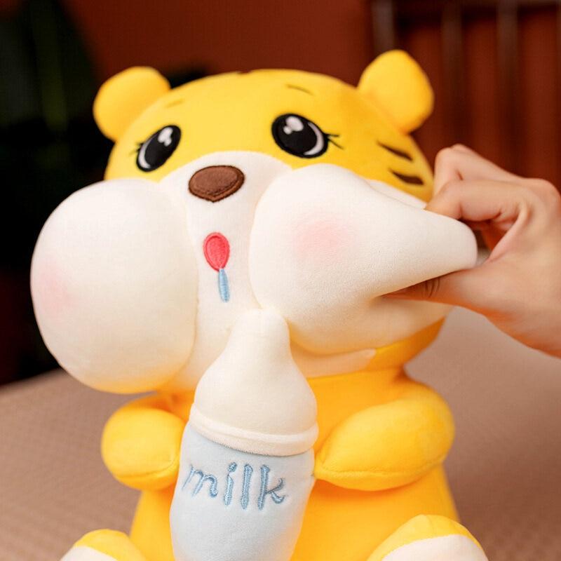 Tiger Hug baby bottle Plush Toy