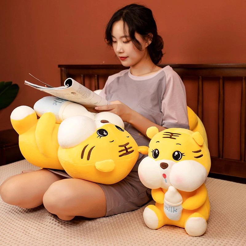 Tiger Hug baby bottle Plush Toy