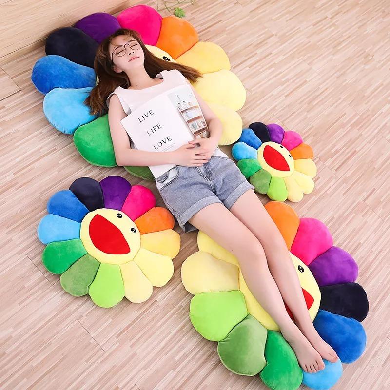 Colorful Sunflower Plush Pillow