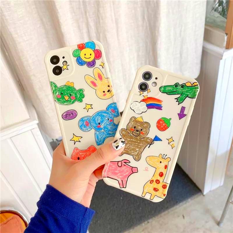 Kawaii Animals Phone Case for iPhone