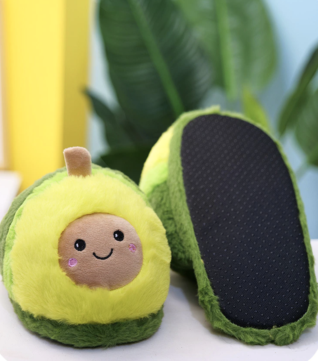 Kawaii Avocado Slippers