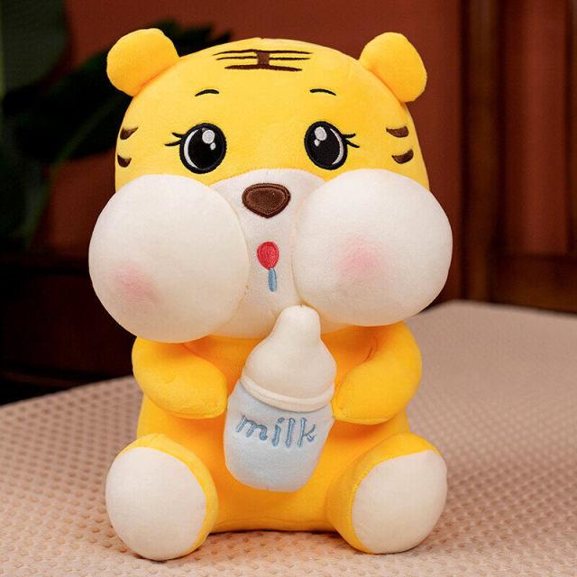 Tiger Hug baby bottle Plush Toy